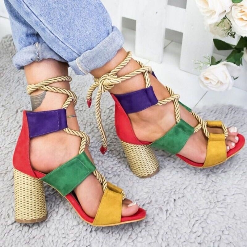Sandália Multicolor Cordas-Vittore Modas