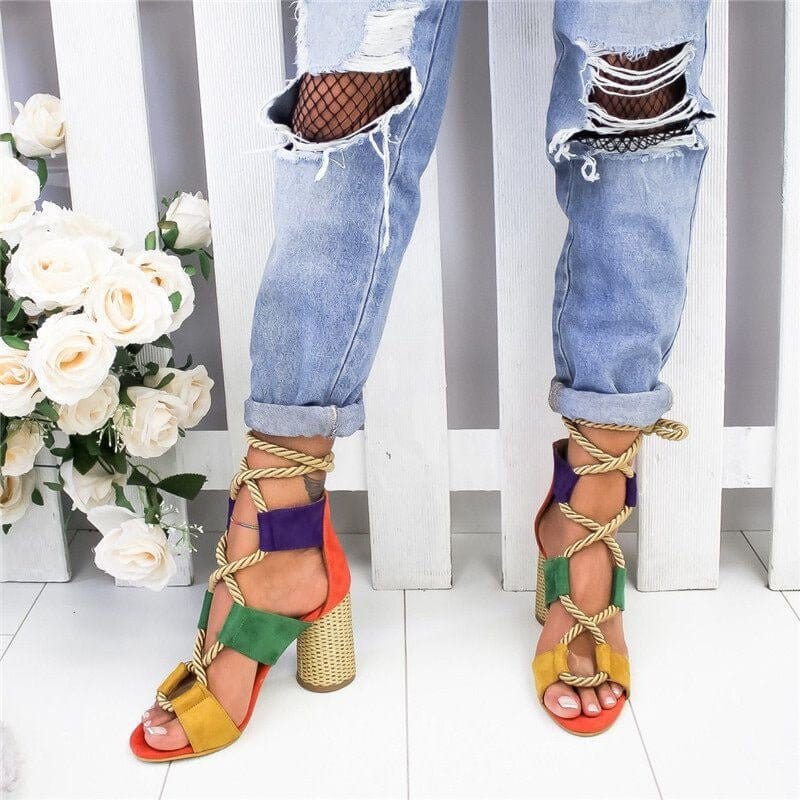 Sandália Multicolor Cordas-Vittore Modas