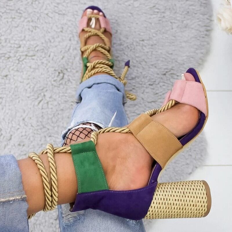 Sandália Multicolor Cordas-Vittore Modas