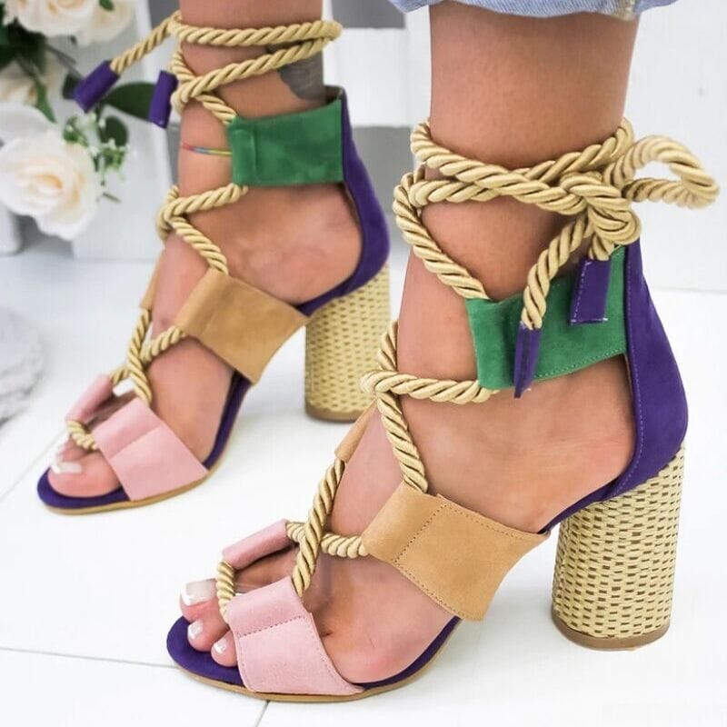 Sandália Multicolor Cordas-Vittore Modas