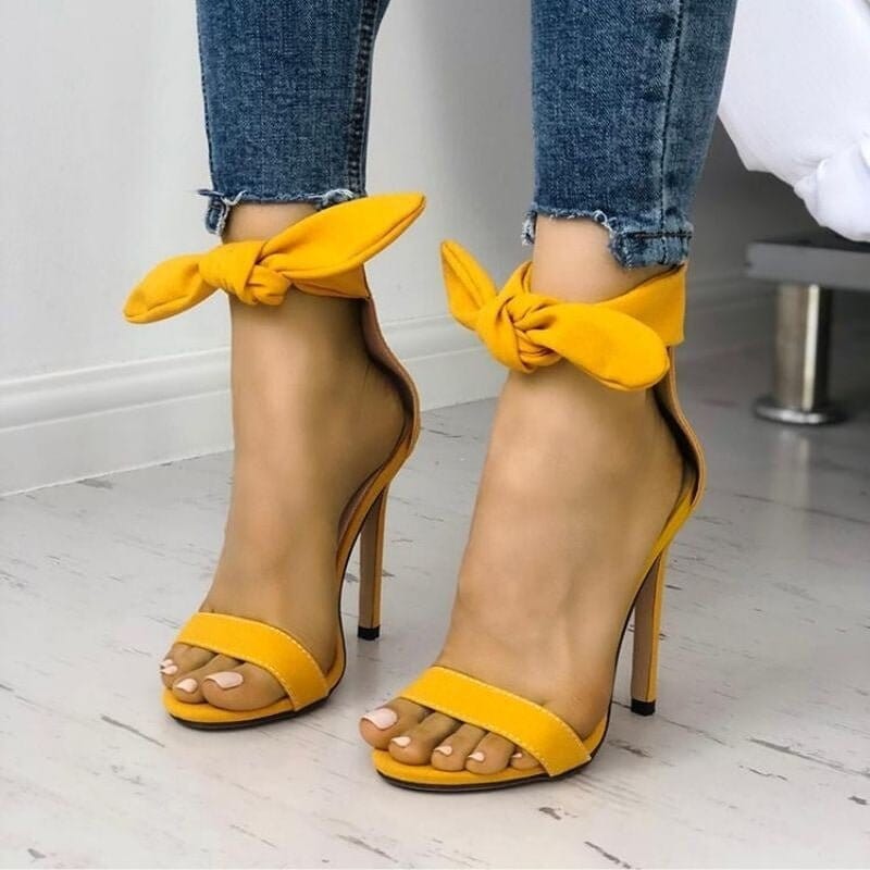 Sandália Salto Camurça Lace Up-Vittore Modas