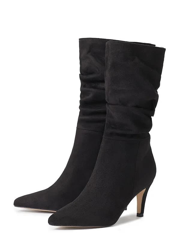 Bota de Salto Cano Médio Feminina Premium-Vittore Modas