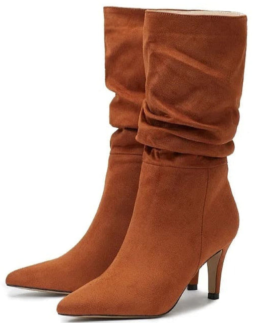 Bota de Salto Cano Médio Feminina Premium-Vittore Modas