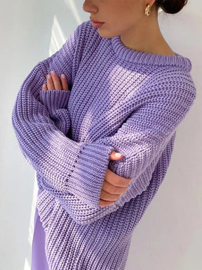 Suéter Feminino de Tricot Oversized Sofia