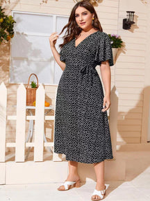 Vestido Midi Plus Size Feminino Delicado-Vittore Modas