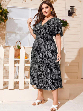 Vestido Midi Plus Size Feminino Delicado-Vittore Modas