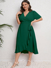 Vestido Plus Size Midi Envelope Liso