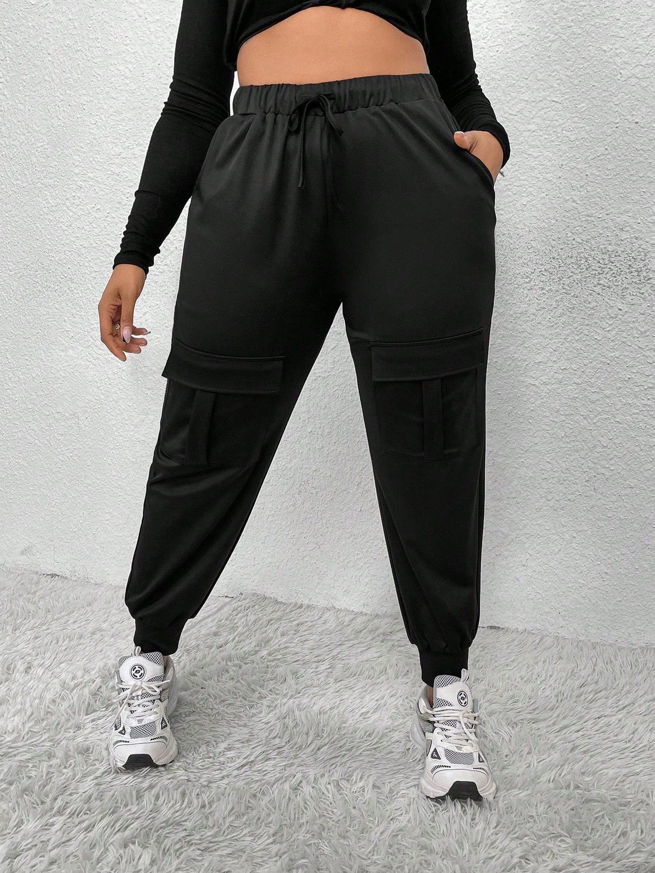 Calça Cargo Jogger Plus Size Feminina-Vittore Modas