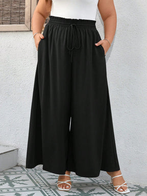 Calças Wide Leg Feminina Plus Size Soltinha