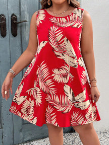 Vestido Plus Size Curto Feminino sem Manga-Vittore Modas