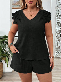 Conjunto Plus Size com Babado-Vittore Modas