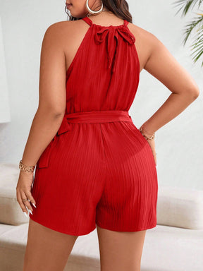 Macaquinho Plus Size Feminino Gola Princesa-Vittore Modas