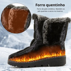 Bota Feminina de Inverno Peluciada Impermeável - Vittore Tifany-Vittore Modas