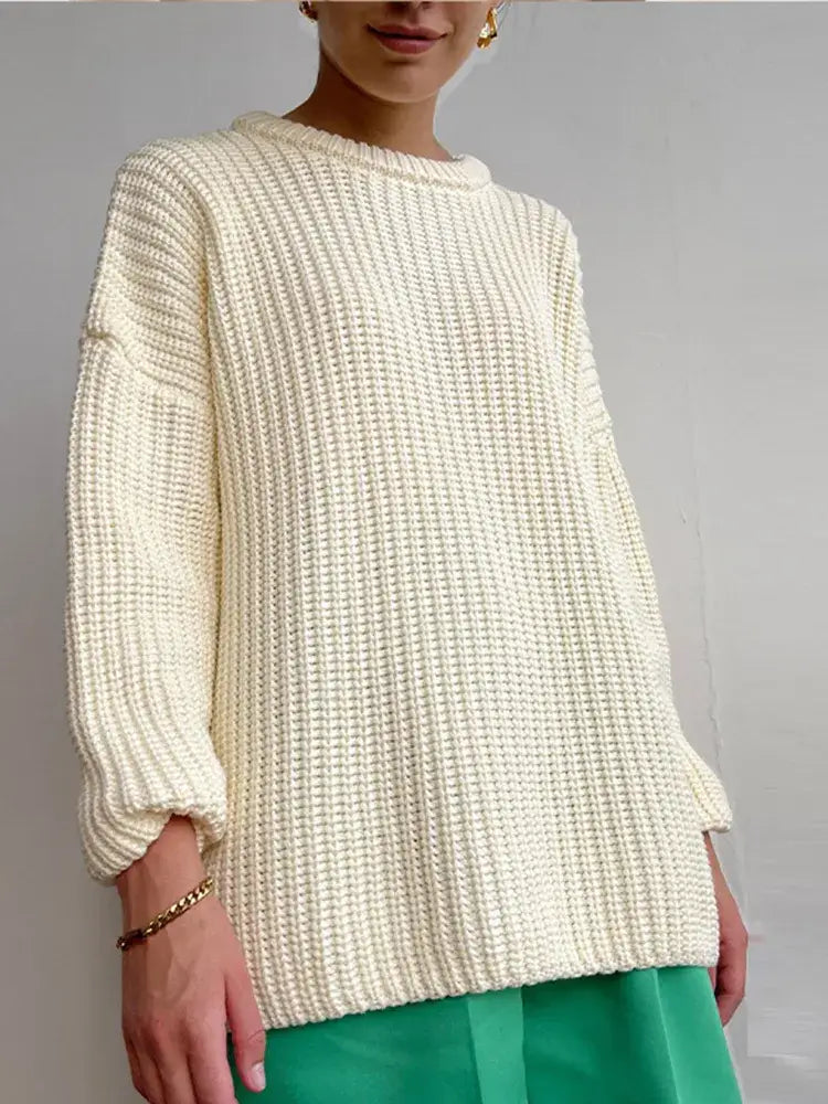 Suéter Feminino de Tricot Oversized Sofia