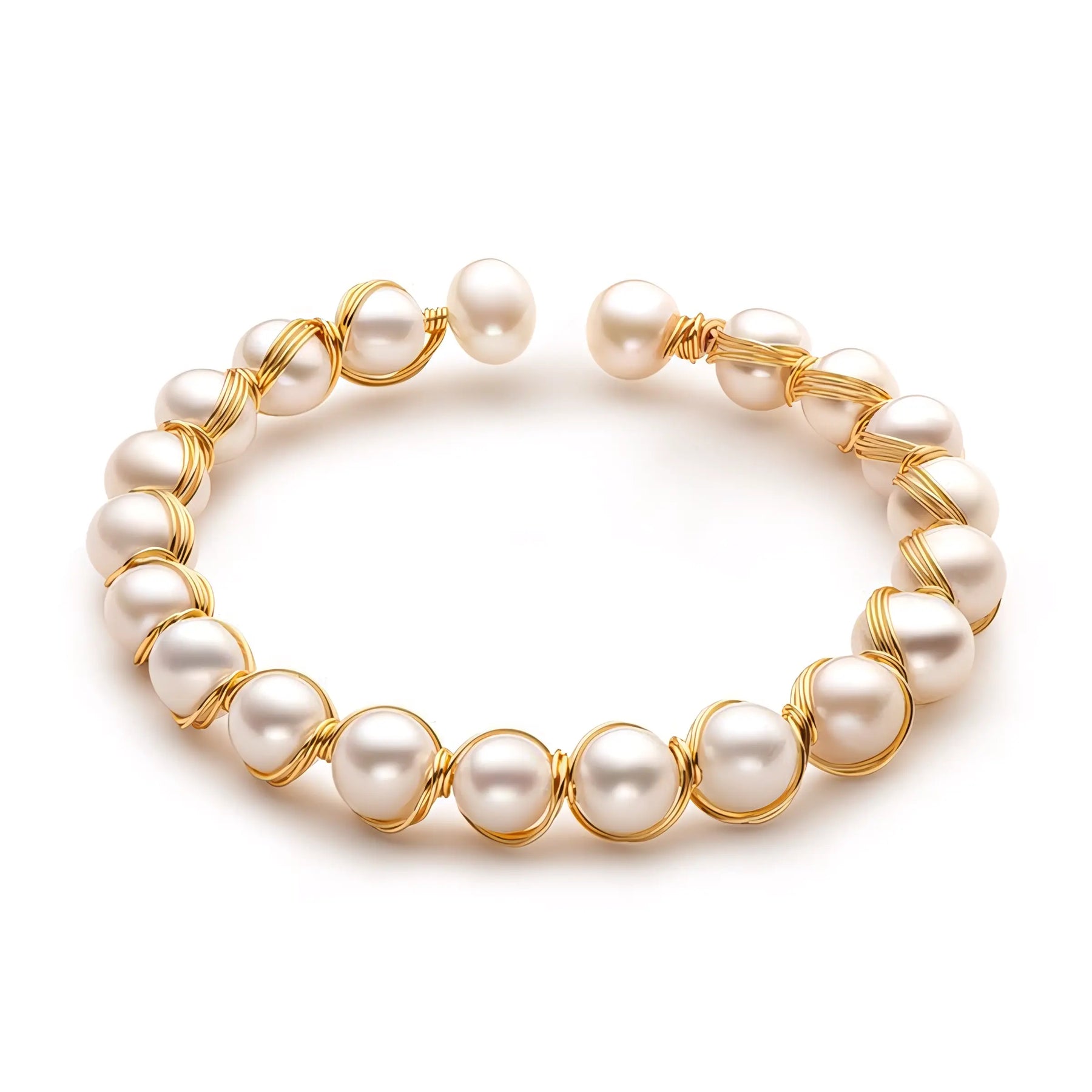 Pulseira Com Pérola de Água Doce Ouro 14k-Vittore Modas