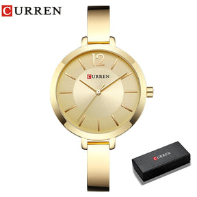 Relogio Feminino Curren Gold Style Original-Vittore Modas