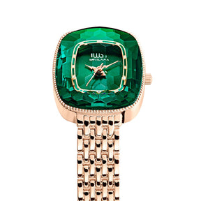 Relógio Feminino Pequeno Diamond Green Original-Vittore Modas