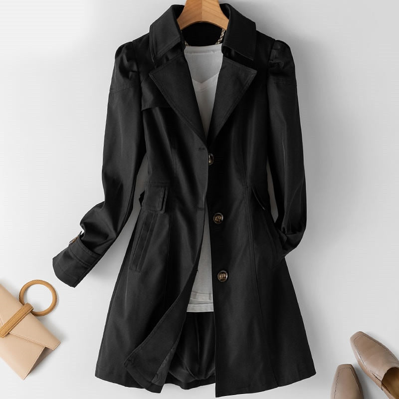 Casaco Feminino Trench Coat Alongado