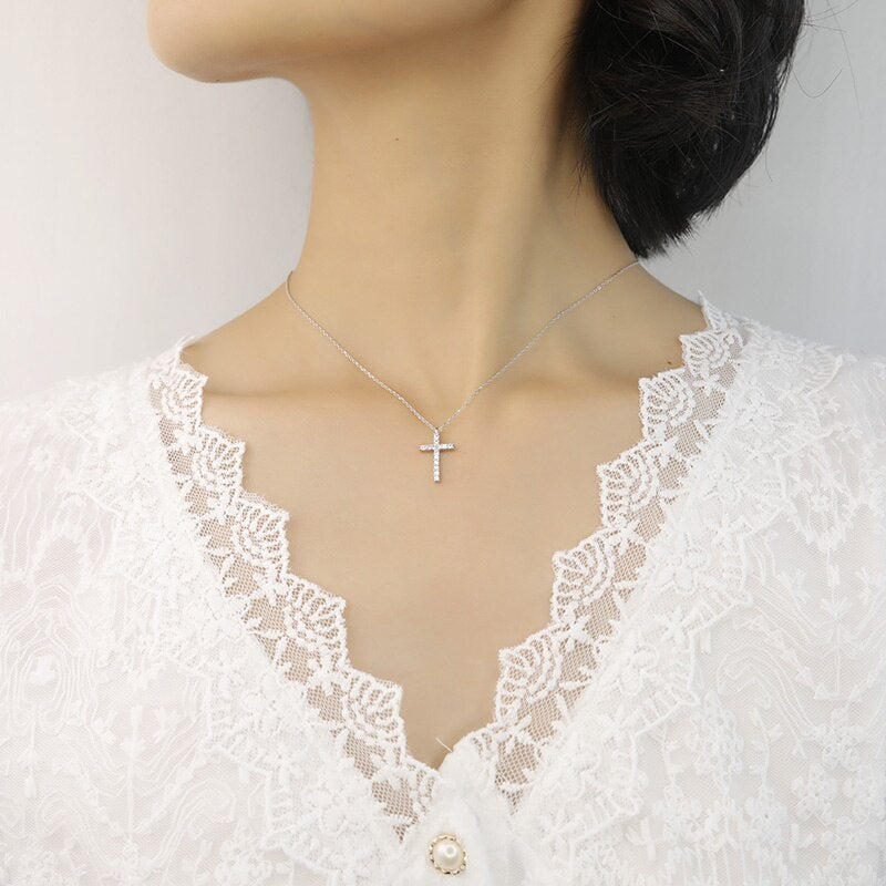 Colar Feminino Prata 925 Holy Cross-Vittore Modas