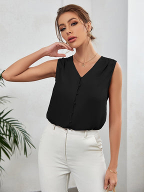 Blusa Botões Gola V