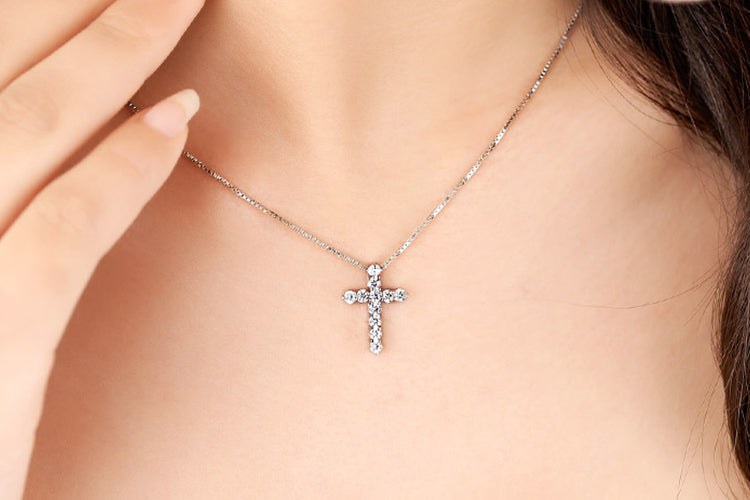 Colar Feminino Prata 925 Holy Cross-Vittore Modas