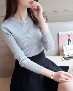 Blusa Feminina Vittore Maggie Canelada com Gola Ondulada