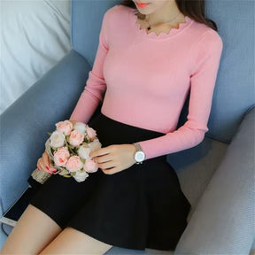 Blusa Feminina Vittore Maggie Canelada com Gola Ondulada