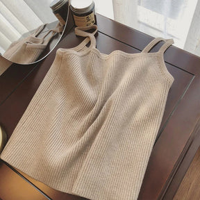 Conjunto Vittore Florida Duas Peças com Regata Canelada e Cardigan Com Fechamento em Botões