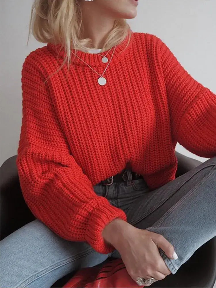 Suéter Feminino de Tricot Oversized Sofia