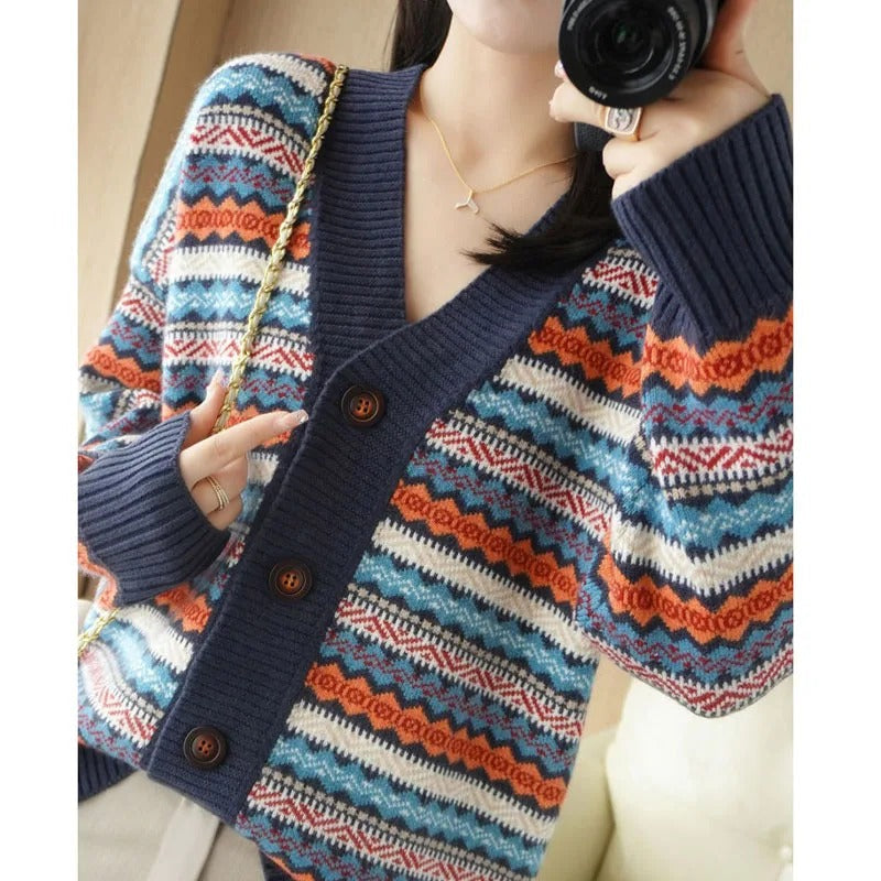 Cardigan Jacquard com Bolsos Parasol