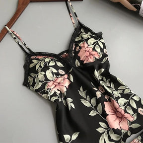 Pijama Floral Acetinado-Vittore Modas