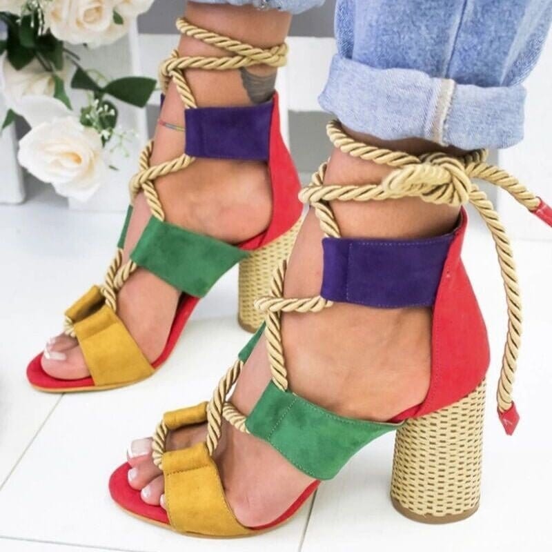 Sandália Multicolor Cordas-Vittore Modas