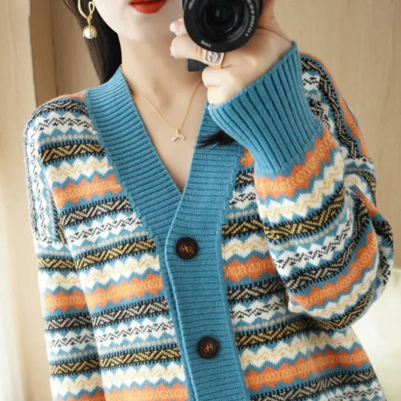 Cardigan Jacquard com Bolsos Parasol