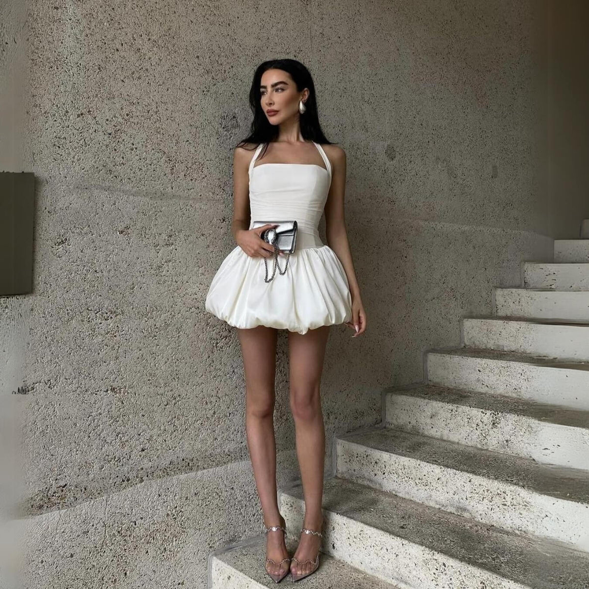 Vestido Curto Balonê Bianchi-Vittore Modas